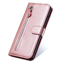 For Huawei P40 Lite (5G) / Nova 7 SE Fashion Calf Texture Zipper Horizontal Flip Leather Case with Stand & Card Slots & Wallet Function(Rose Gold)