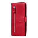 For Huawei P40 Lite (5G) / Nova 7 SE Fashion Calf Texture Zipper Horizontal Flip Leather Case with Stand & Card Slots & Wallet Function(Red)