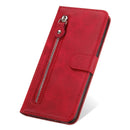 For Huawei P40 Lite (5G) / Nova 7 SE Fashion Calf Texture Zipper Horizontal Flip Leather Case with Stand & Card Slots & Wallet Function(Red)