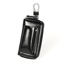 9108 Large Capacity Zipper Leather Keys Holder Bag Multi-function Wallet(Black)