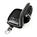 9108 Large Capacity Zipper Leather Keys Holder Bag Multi-function Wallet(Red)