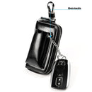 9108 Large Capacity Zipper Leather Keys Holder Bag Multi-function Wallet(Red)