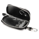 9108 Large Capacity Zipper Leather Keys Holder Bag Multi-function Wallet(Brown)