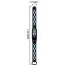 For Xiaomi Mi Band 5 Two-tone Silicone Breathable Watch Band(Midnight Blue White)