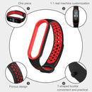 For Xiaomi Mi Band 5 Two-tone Silicone Breathable Watch Band(Midnight Blue White)