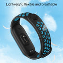 For Xiaomi Mi Band 5 Two-tone Silicone Breathable Watch Band(Black Red)