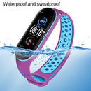 For Xiaomi Mi Band 5 Two-tone Silicone Breathable Watch Band(Black Red)