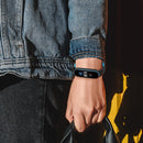 For Xiaomi Mi Band 5 Two-tone Silicone Breathable Watch Band(Black Red)