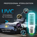 UVC Ozone Sterilizer Germicidal Disinfection Lamp, Specification:E27 110V 112 LEDs Corn Light
