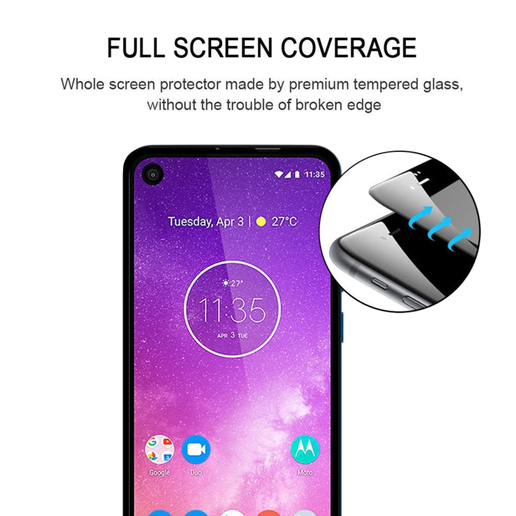 For Motorola One Vision Full Glue Full Screen Tempered Glass Film