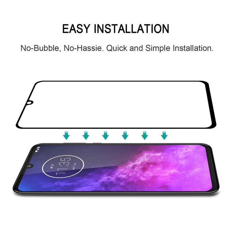 For Motorola One Zoom Full Glue Full Screen Tempered Glass Film