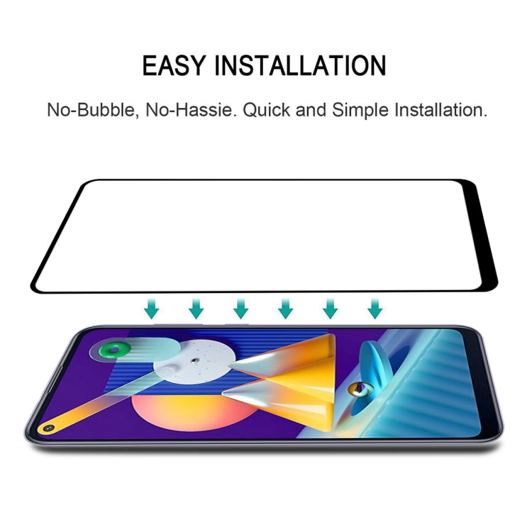 For Samsung Galaxy M11 Full Glue Full Screen Tempered Glass Film