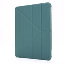 For iPad Pro 11 (2020/2018) / Air 2020 10.9 Multi-folding Horizontal Flip PU Leather + Shockproof TPU Tablet Case with Holder & Pen Slot(Deep Green)
