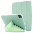 For iPad Pro 11 (2020/2018) / Air 2020 10.9 Multi-folding Horizontal Flip PU Leather + Shockproof TPU Tablet Case with Holder & Pen Slot(Green)