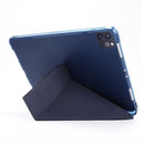 For iPad Pro 11 (2020/2018) / Air 2020 10.9 Multi-folding Horizontal Flip PU Leather + Shockproof TPU Tablet Case with Holder & Pen Slot(Dark Blue)