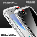 For iPhone SE 2022 / SE 2020 / 8 / 7 Shockproof TPU Frame + Clear PC Back Case + Front PET Screen Film(Transparent Matte)