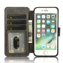 For iPhone 7 / 8 Calf Texture Magnetic Buckle Horizontal Flip Leather Case with Holder & Card Slots & Wallet & Photo Frame(Black)
