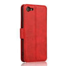 For iPhone 7 / 8 Calf Texture Magnetic Buckle Horizontal Flip Leather Case with Holder & Card Slots & Wallet & Photo Frame(Red)