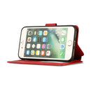 For iPhone 7 / 8 Calf Texture Magnetic Buckle Horizontal Flip Leather Case with Holder & Card Slots & Wallet & Photo Frame(Red)