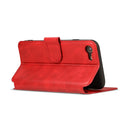 For iPhone 7 / 8 Calf Texture Magnetic Buckle Horizontal Flip Leather Case with Holder & Card Slots & Wallet & Photo Frame(Red)