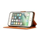 For iPhone 7 / 8 Calf Texture Magnetic Buckle Horizontal Flip Leather Case with Holder & Card Slots & Wallet & Photo Frame(Khaki)