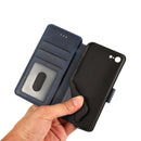 For iPhone 7 / 8 Calf Texture Magnetic Buckle Horizontal Flip Leather Case with Holder & Card Slots & Wallet & Photo Frame(Khaki)