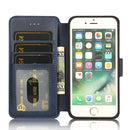 For iPhone 7 / 8 Calf Texture Magnetic Buckle Horizontal Flip Leather Case with Holder & Card Slots & Wallet & Photo Frame(Blue)