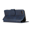 For iPhone 7 / 8 Calf Texture Magnetic Buckle Horizontal Flip Leather Case with Holder & Card Slots & Wallet & Photo Frame(Blue)