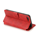 For iPhone 7 Plus / 8 Plus Calf Texture Magnetic Buckle Horizontal Flip Leather Case with Holder & Card Slots & Wallet & Photo Frame(Red)