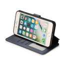 For iPhone 7 Plus / 8 Plus Calf Texture Magnetic Buckle Horizontal Flip Leather Case with Holder & Card Slots & Wallet & Photo Frame(Blue)