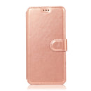 For iPhone 7 Plus / 8 Plus Calf Texture Magnetic Buckle Horizontal Flip Leather Case with Holder & Card Slots & Wallet & Photo Frame(Rose Gold)