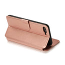 For iPhone 7 Plus / 8 Plus Calf Texture Magnetic Buckle Horizontal Flip Leather Case with Holder & Card Slots & Wallet & Photo Frame(Rose Gold)