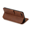 For iPhone 7 Plus / 8 Plus Calf Texture Magnetic Buckle Horizontal Flip Leather Case with Holder & Card Slots & Wallet & Photo Frame(Brown)