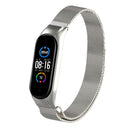For Xiaomi Mi Band 5 Milano Solid Color Magnetic Stainless Steel Watch Band(Silver)