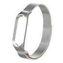 For Xiaomi Mi Band 5 Milano Solid Color Magnetic Stainless Steel Watch Band(Silver)