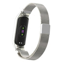 For Xiaomi Mi Band 5 Milano Solid Color Magnetic Stainless Steel Watch Band(Silver)