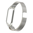 For Xiaomi Mi Band 5 Milano Solid Color Magnetic Stainless Steel Watch Band(Silver)