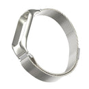 For Xiaomi Mi Band 5 Milano Solid Color Magnetic Stainless Steel Watch Band(Silver)