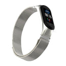 For Xiaomi Mi Band 5 Milano Solid Color Magnetic Stainless Steel Watch Band(Silver)