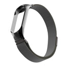 For Xiaomi Mi Band 5 Milano Solid Color Magnetic Stainless Steel Watch Band(Black)