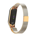 For Xiaomi Mi Band 5 Milano Solid Color Magnetic Stainless Steel Watch Band(Rose Gold)