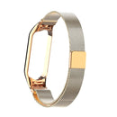 For Xiaomi Mi Band 5 Milano Solid Color Magnetic Stainless Steel Watch Band(Rose Gold)