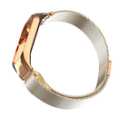 For Xiaomi Mi Band 5 Milano Solid Color Magnetic Stainless Steel Watch Band(Rose Gold)