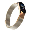 For Xiaomi Mi Band 5 Milano Solid Color Magnetic Stainless Steel Watch Band(Rose Gold)