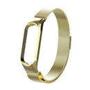 For Xiaomi Mi Band 5 Milano Solid Color Magnetic Stainless Steel Watch Band(Imitation Gold)
