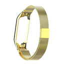 For Xiaomi Mi Band 5 Milano Solid Color Magnetic Stainless Steel Watch Band(Imitation Gold)