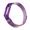 For Xiaomi Mi Band 5 Milano Solid Color Magnetic Stainless Steel Watch Band(Purple)