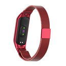 For Xiaomi Mi Band 5 Milano Solid Color Magnetic Stainless Steel Watch Band(Red)
