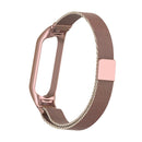 For Xiaomi Mi Band 5 Milano Solid Color Magnetic Stainless Steel Watch Band(Rose Red)