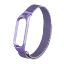 For Xiaomi Mi Band 5 Milano Solid Color Magnetic Stainless Steel Watch Band(Dazzling Purple)